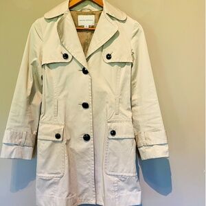 Banana Republic Women's Trench Coat, Tan, XS, Button Down, Belted Waist